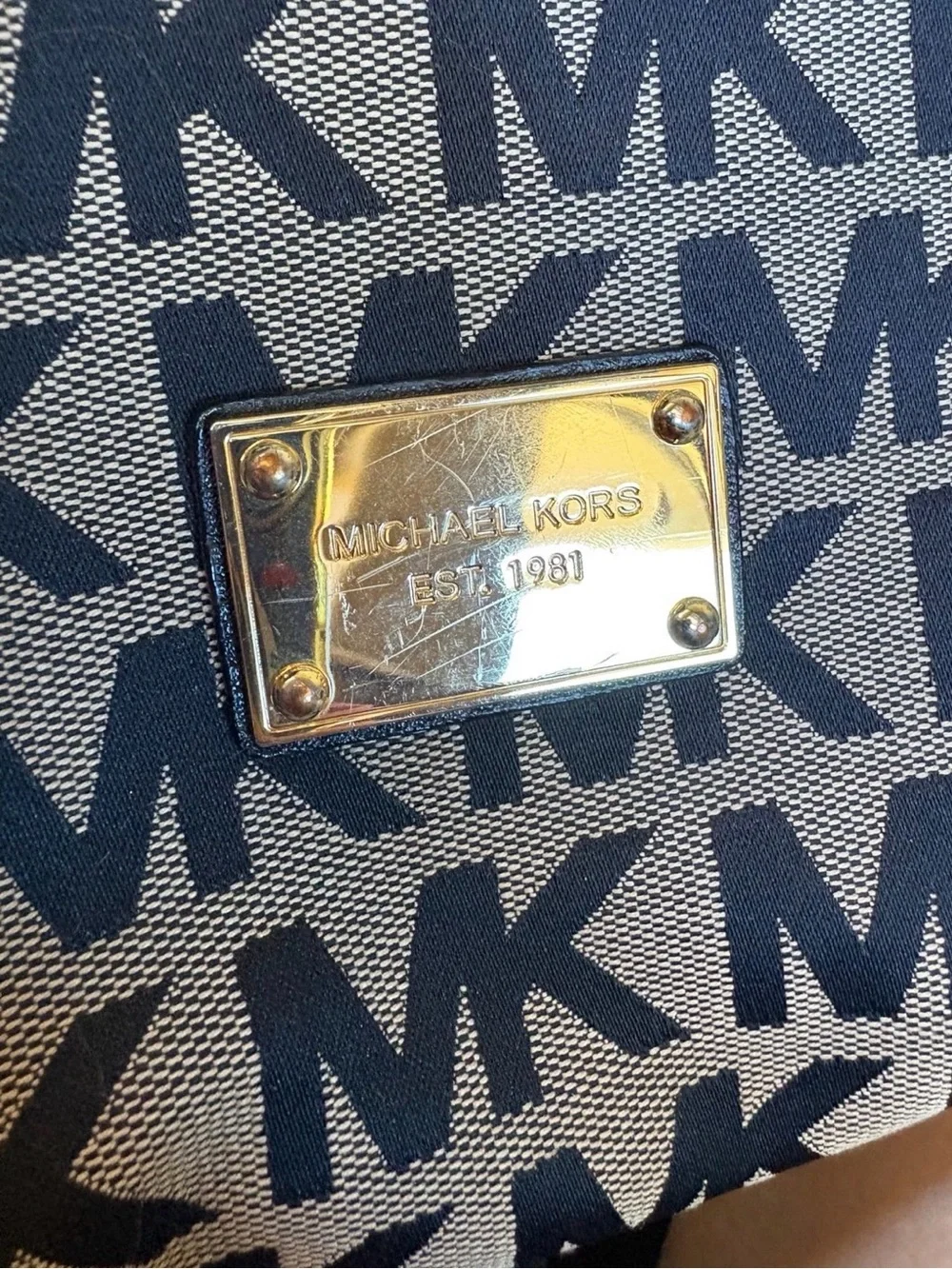 Michael Kors Black MK Logo Shoulder Bag